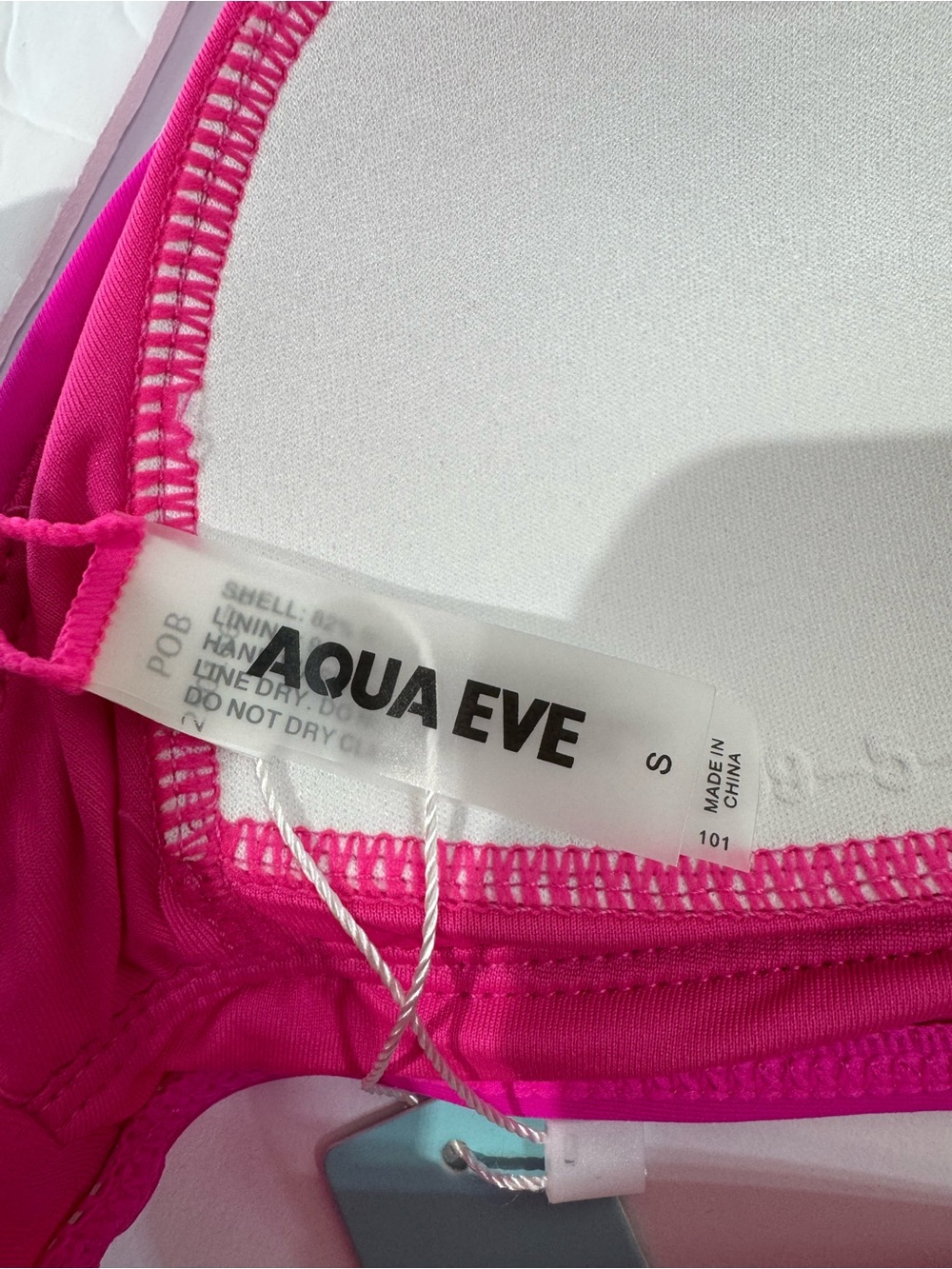 Aqua Eve Pink Two-Piece High-Waist Swim Set Small - Picture 10 of 10